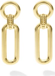LAGOS Signature Caviar Smooth Link Drop Earrings