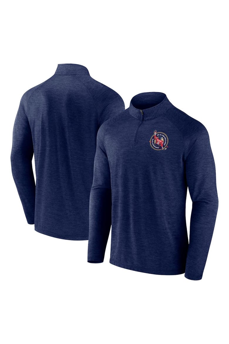 Men's Fanatics Alexander Ovechkin Navy Washington Capitals NHL All-Time Leading Goal Scorer GR8 895 Quarter-Zip Top, Main, color, Navy