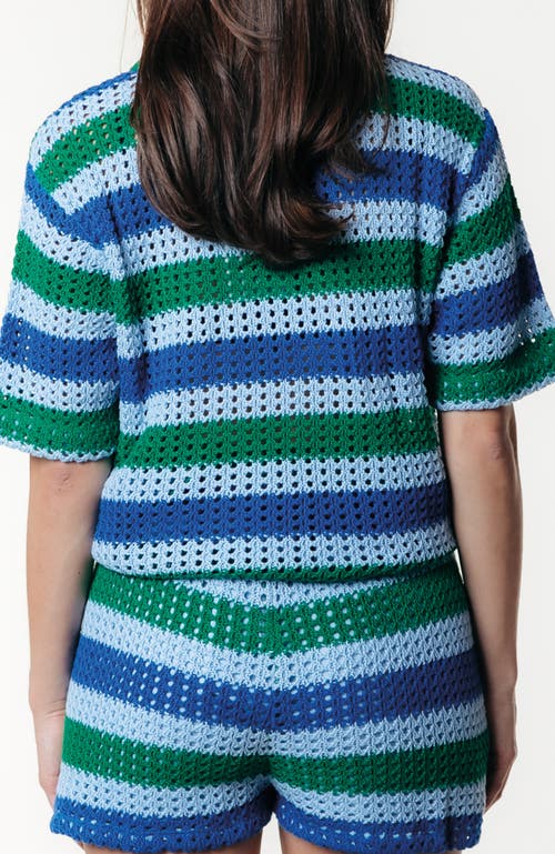 Colourful Rebel Hope Crochet Stripe Top Ss