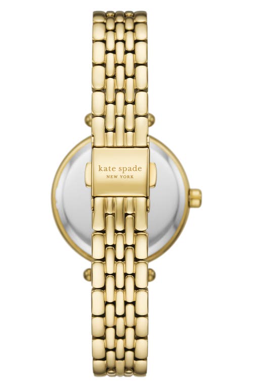 Kate Spade Women's Gracie Round Three-hand Gold-tone Stainless Steel Watch, 32mm In Gold