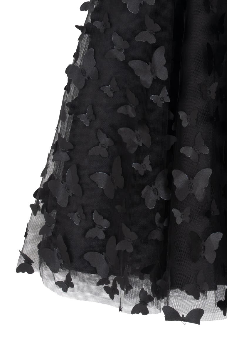 Kids' 3D Butterfly Dress, Alternate, color, BLACK