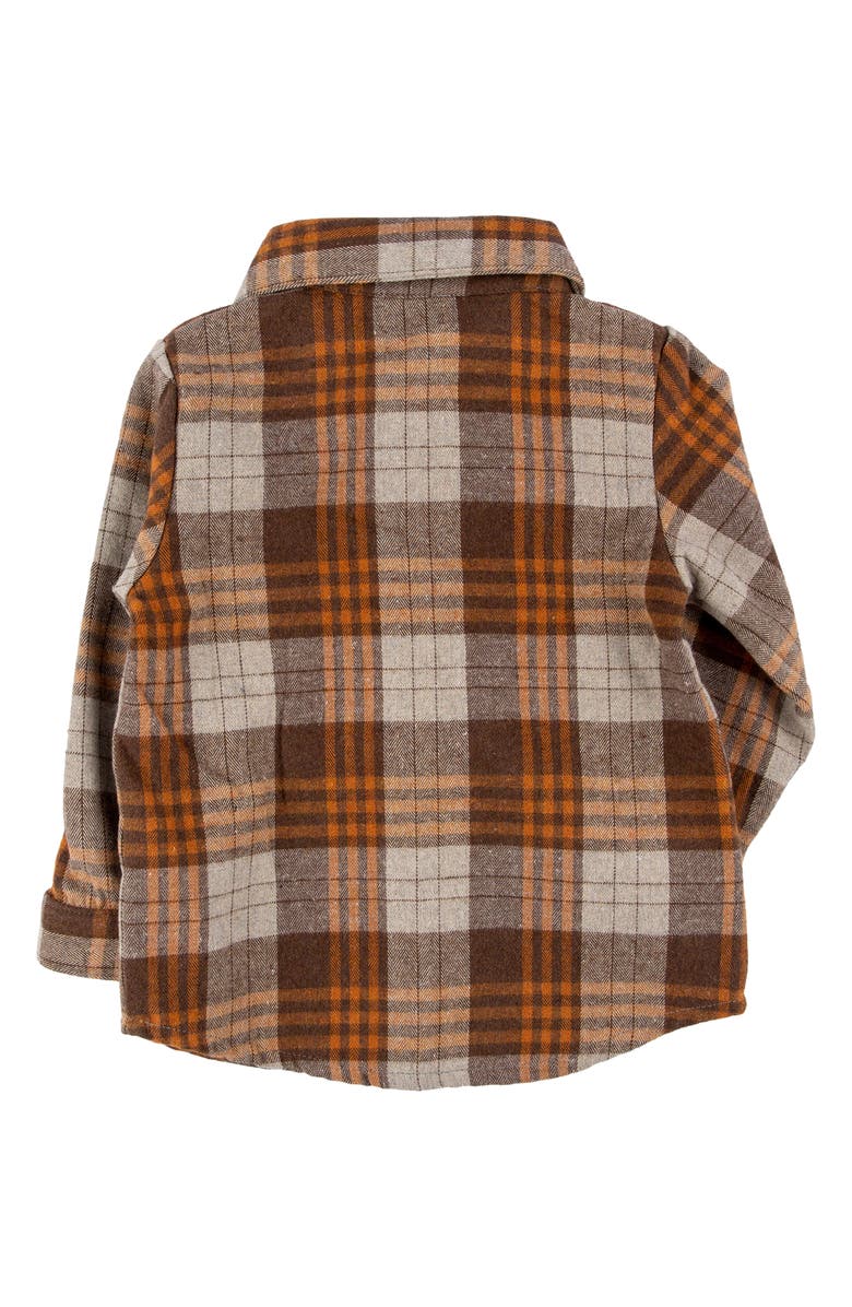 Miki Miette Kid's Jacob Plaid Cotton Flannel Button-Up Shirt, Alternate, color,