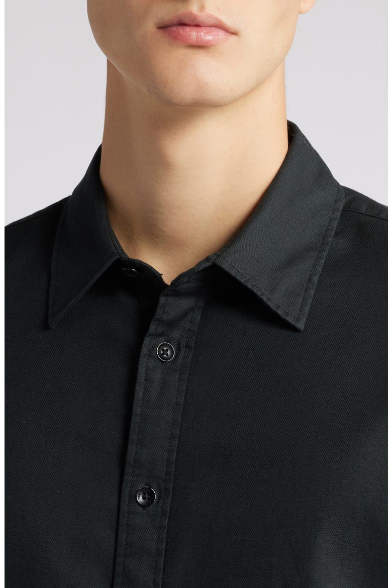 Tomlin Cotton Dobby Button-Up Shirt, Alternate, color, JETBLK