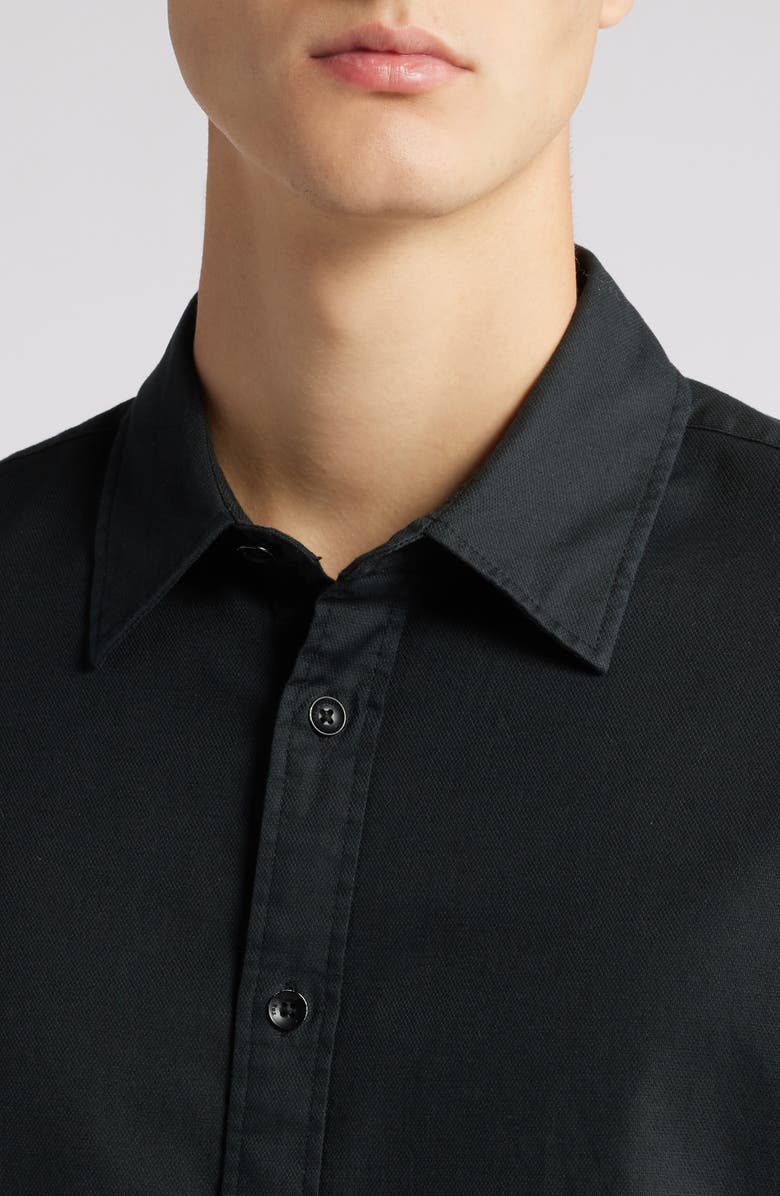 rag & bone Tomlin Cotton Dobby Button-Up Shirt, Alternate, color, Jetblk