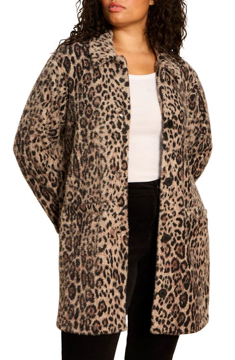 Upside Faux Fur Leopard Print Jacket