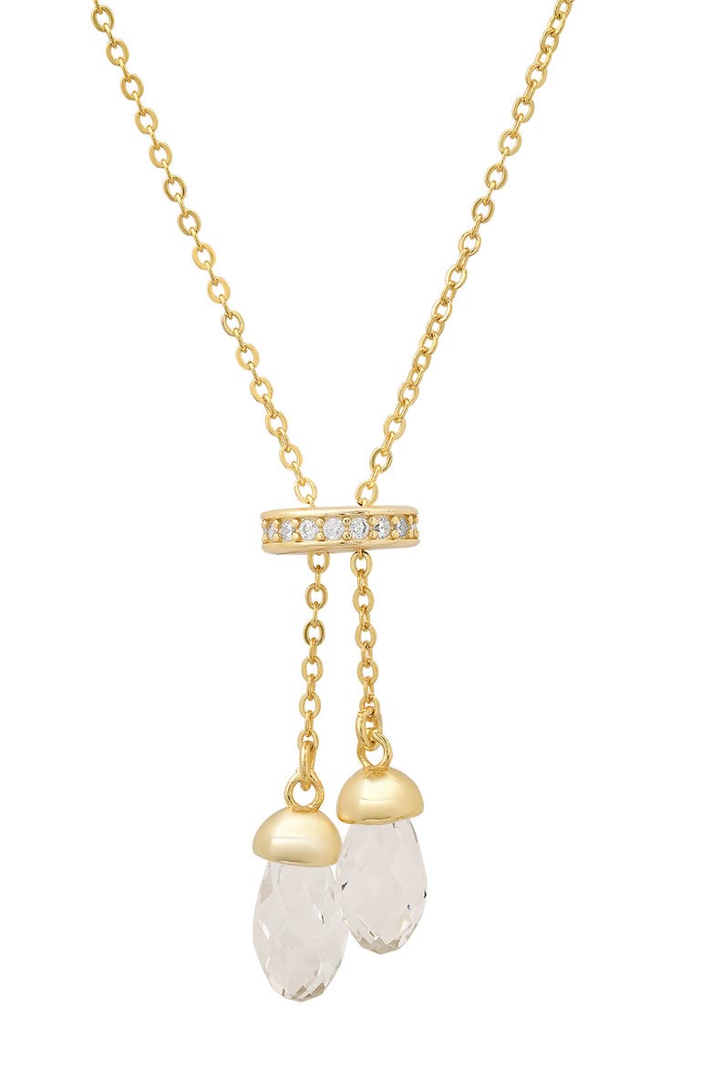 Sterling Silver Adjustable Drop Necklace, Main, color, GOLD