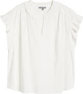 Wit & Wisdom Cap Sleeve Woven Shirt