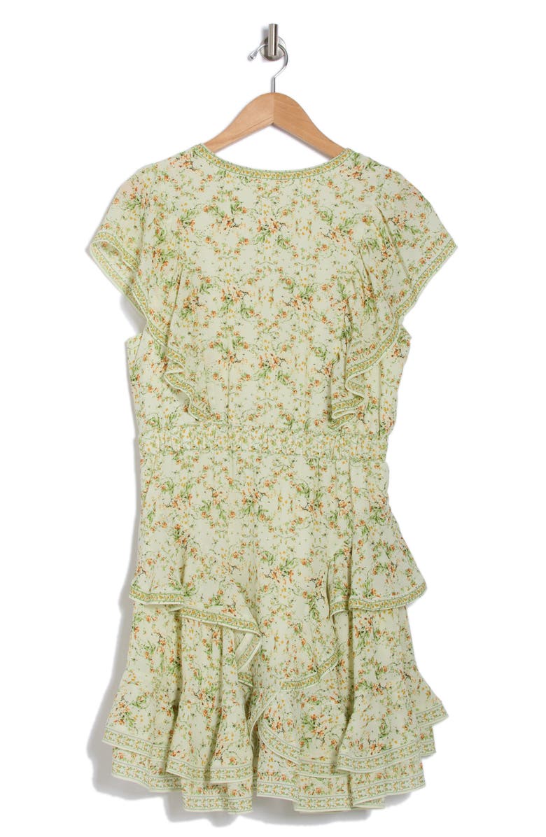 MAX STUDIO Floral Ruffle Minidress, Alternate, color,