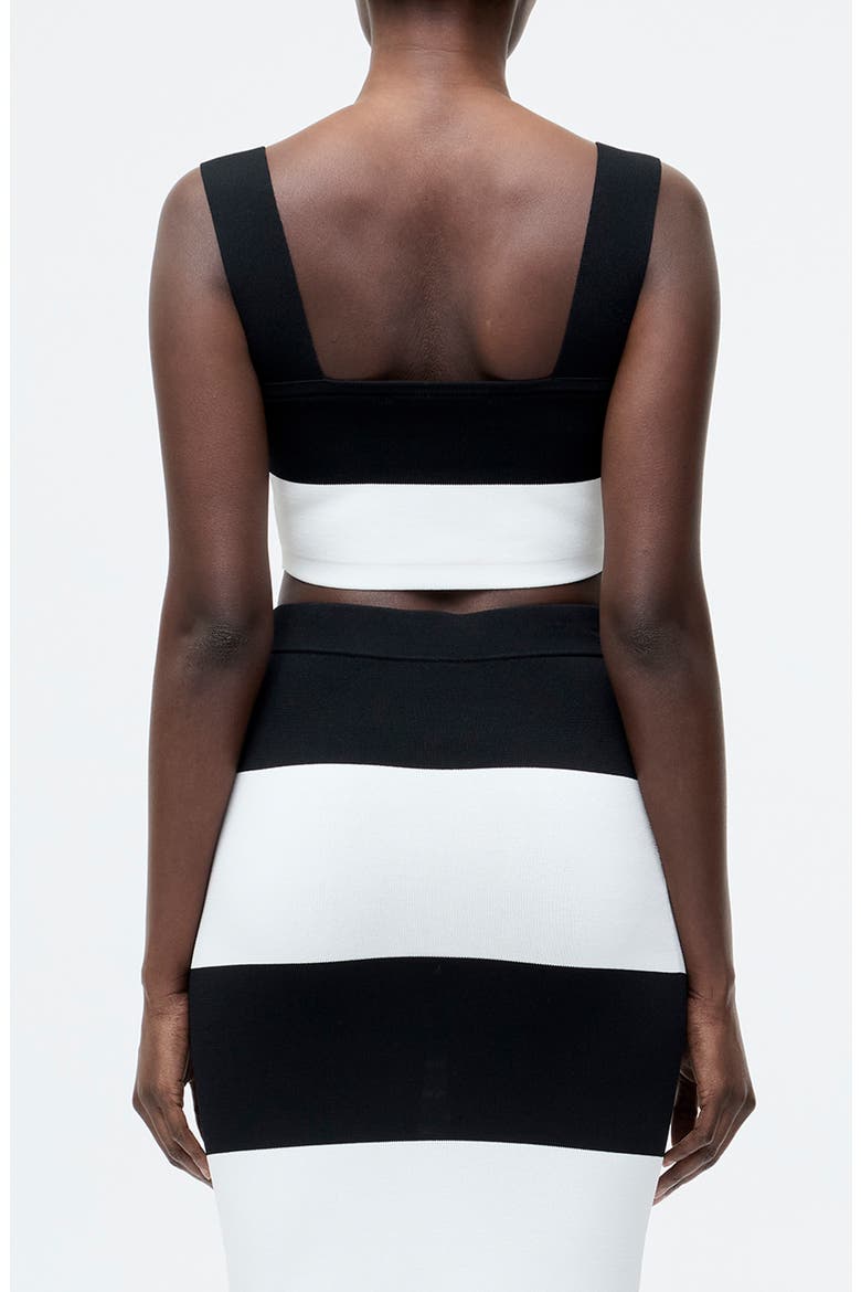 Crop Knit Tank, Alternate, color, BLACK SUMMER WHITE