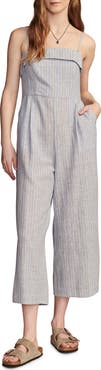 Lucky Brand Stripe Cotton & Linen Jumpsuit