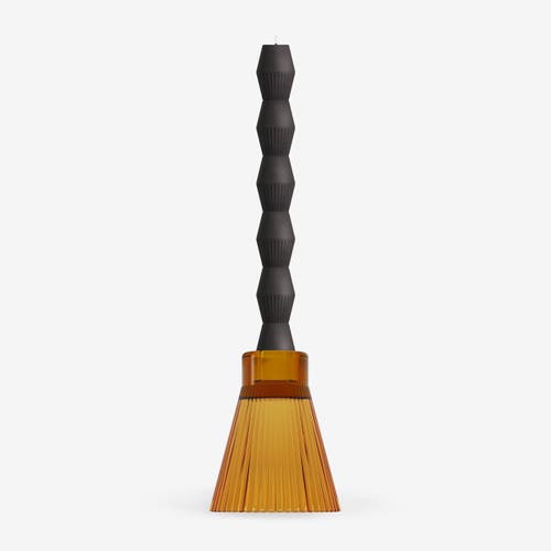 Ozaiz Zai Geometric Pillar Candle In Yellow