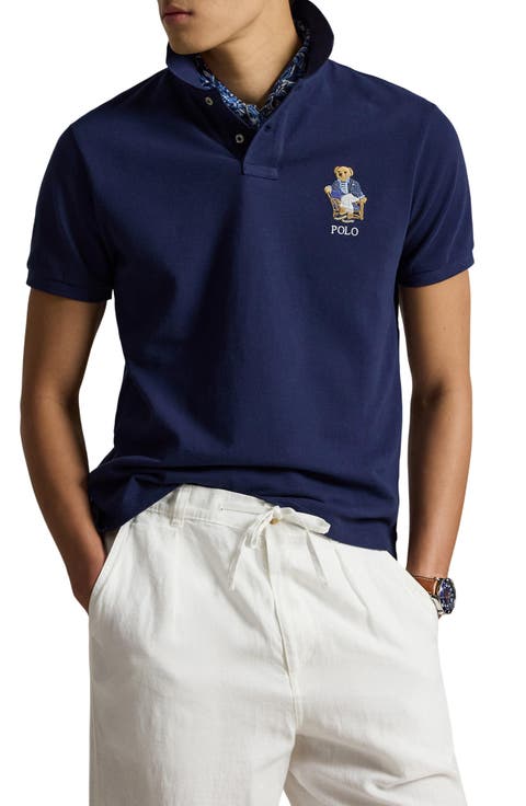 Polo Bear Slim Fit Cotton Mesh Polo