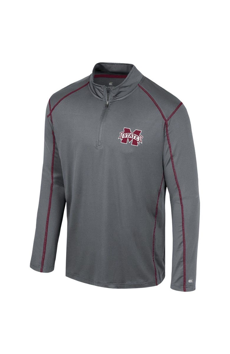 COLOSSEUM Men's Colosseum Black Mississippi State Bulldogs Cameron Quarter-Zip Windshirt, Alternate, color, Black