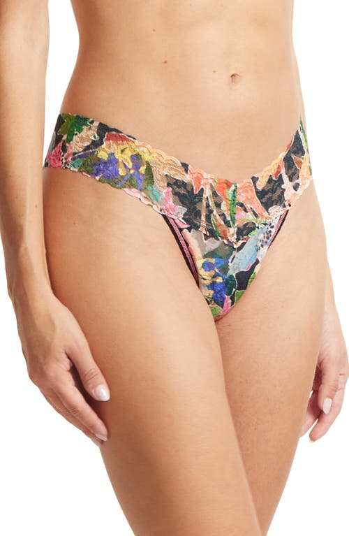 Hanky Panky Print Low Rise Thong In Brown