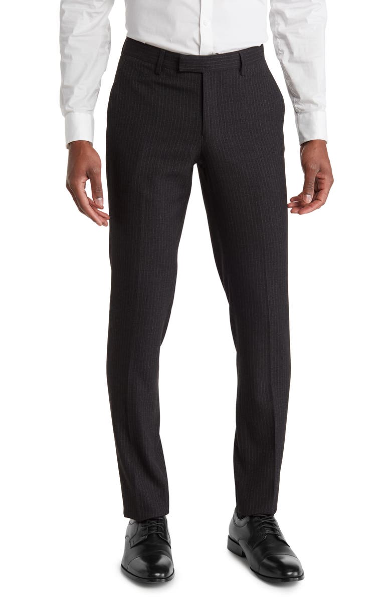 SOUL OF LONDON Broken Stripe Dress Pants, Main, color, 