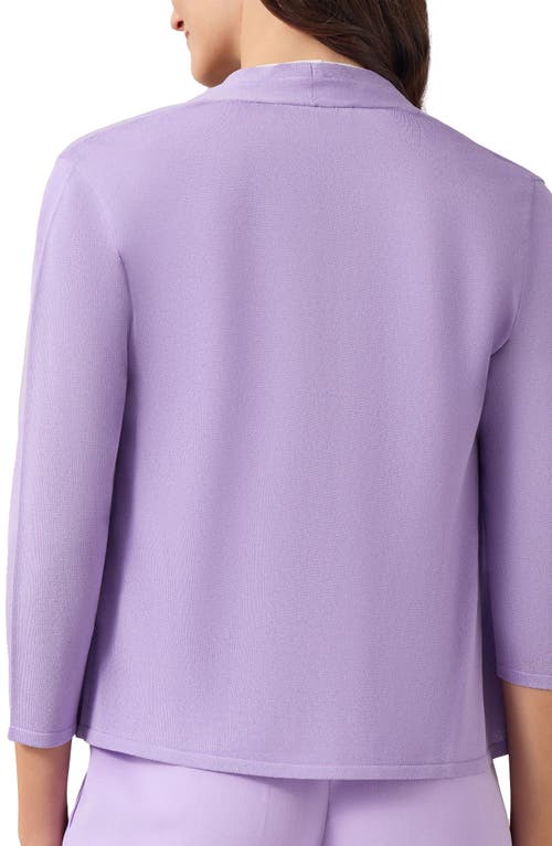 Kasper Open Front A-line Cardigan In Lavender Mist