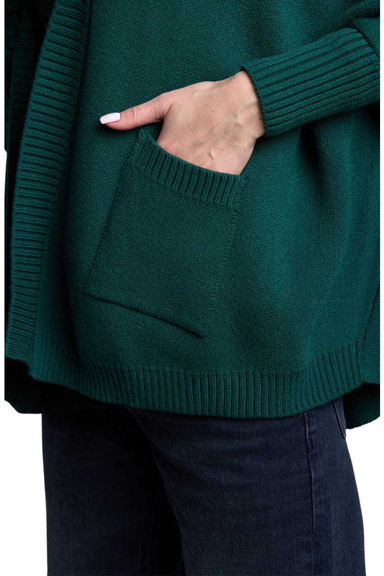 Oversize Ribbed Knit Cardigan, Alternate, color, GREEN