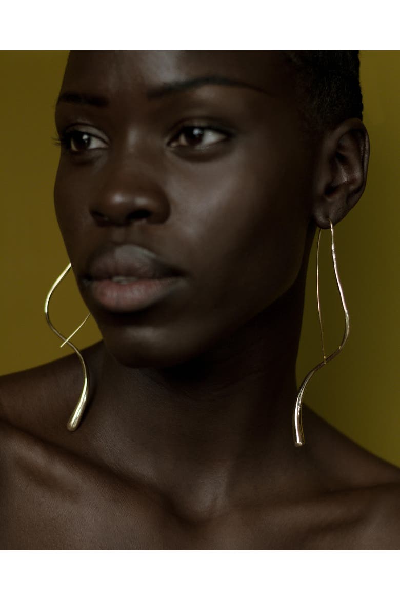 Wadi Earrings, Alternate, color, Gold