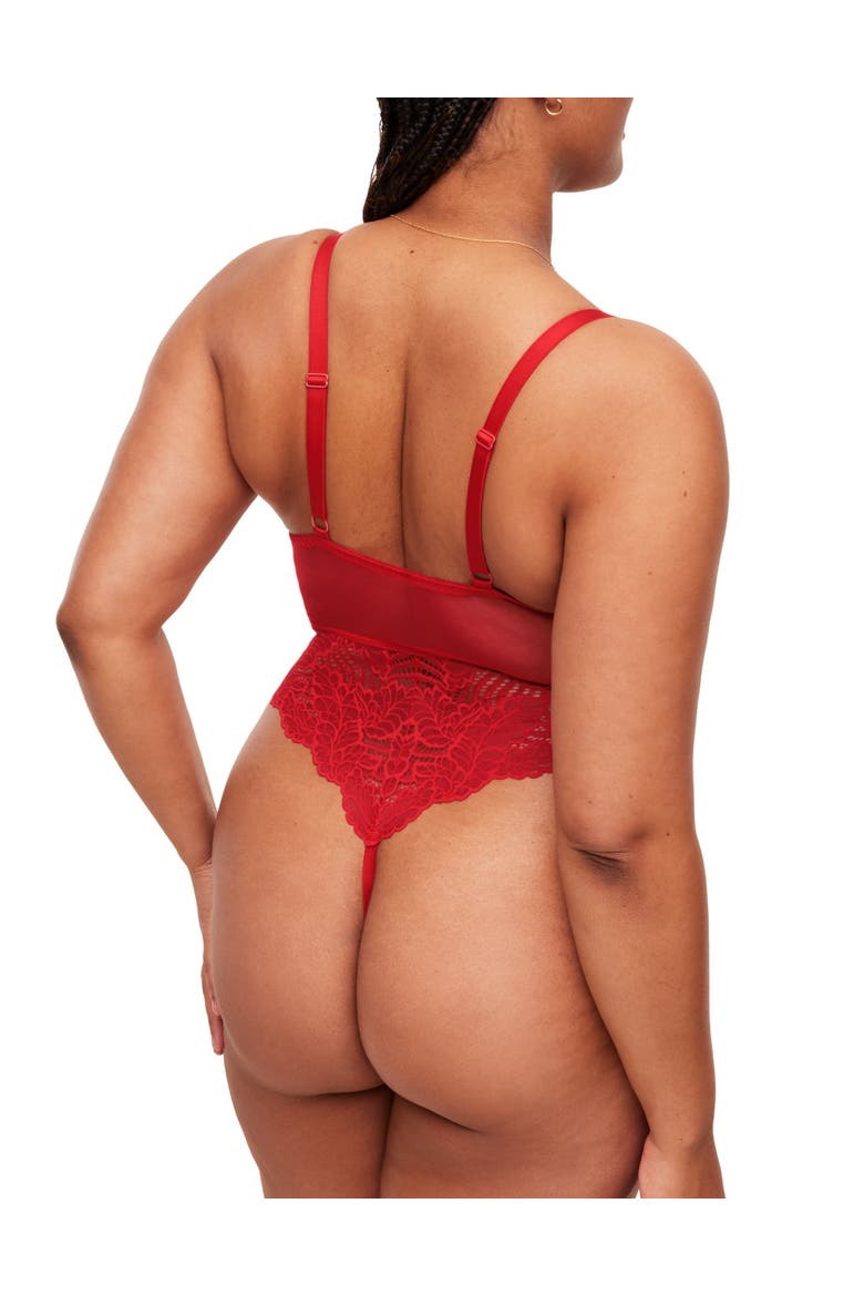Zora Bodysuit Lingerie, Alternate, color, Dark red
