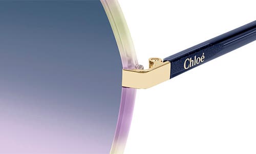 Chloé 58mm Gradient Square Sunglasses In Havana