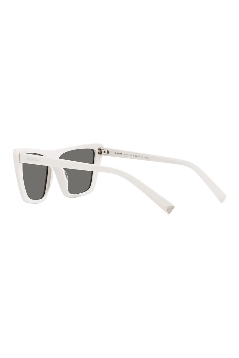 56mm Polarized Square Sunglasses, Alternate, color, BONE
