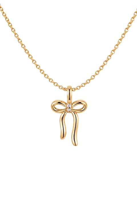 Bow Pendant Chain Necklace