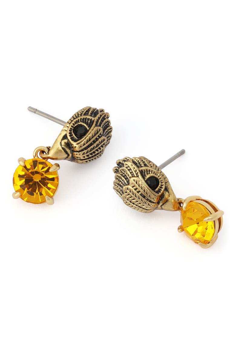 Small Eagle Stone Drop Earrings, Alternate, color, TOPAZ