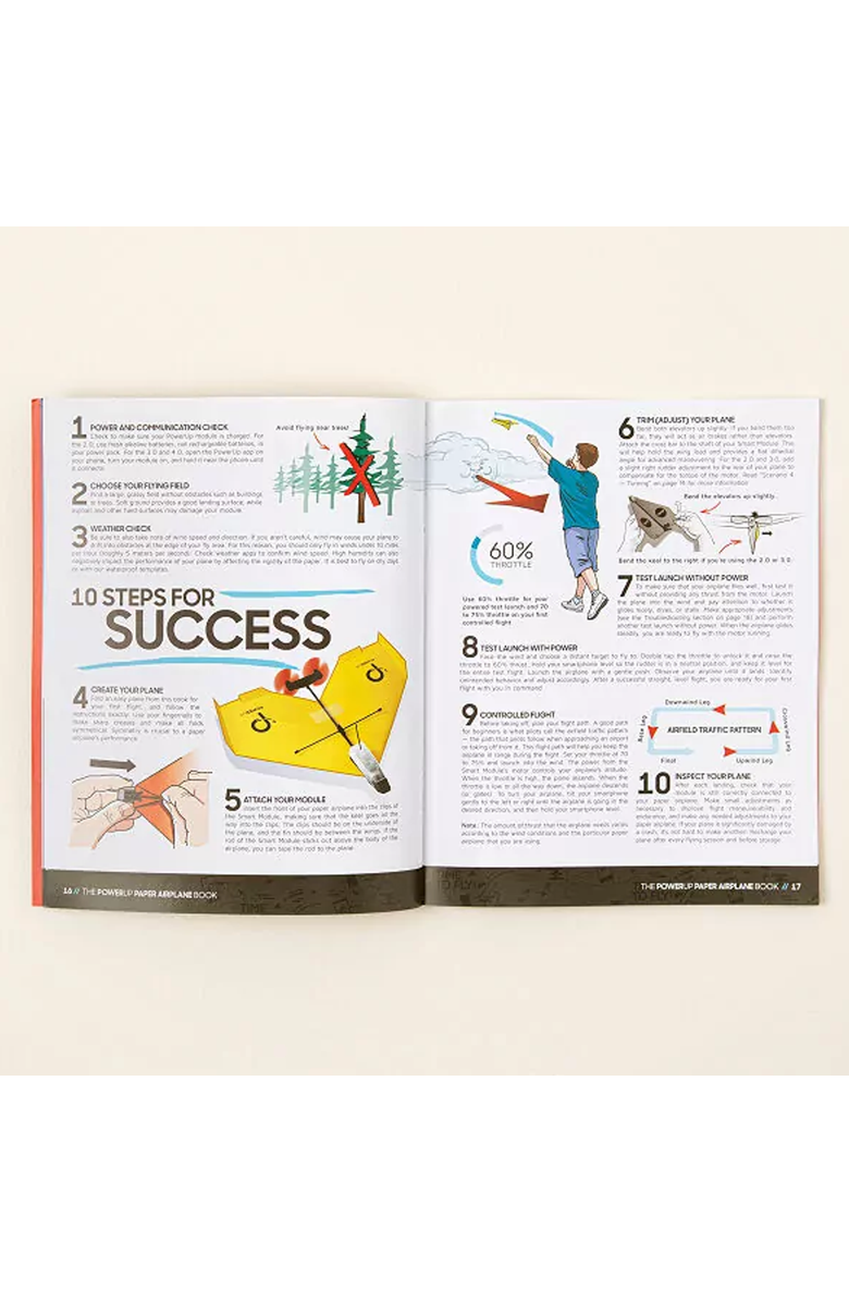 Uncommon Goods Smartphone-Controlled Paper Airplane by Power Up Toys, Alternate, color, Flight Manual Bundle