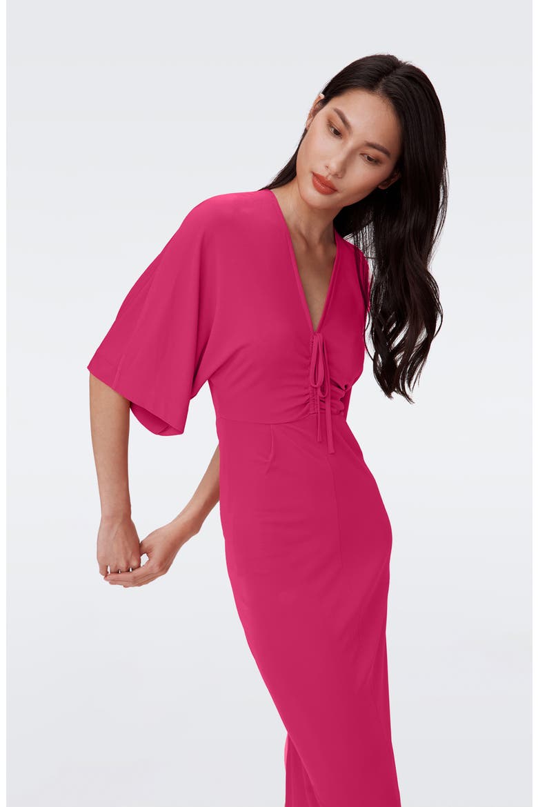 Valerie Center Ruched Bodice Dress, Alternate, color, BRIGHT BERRY