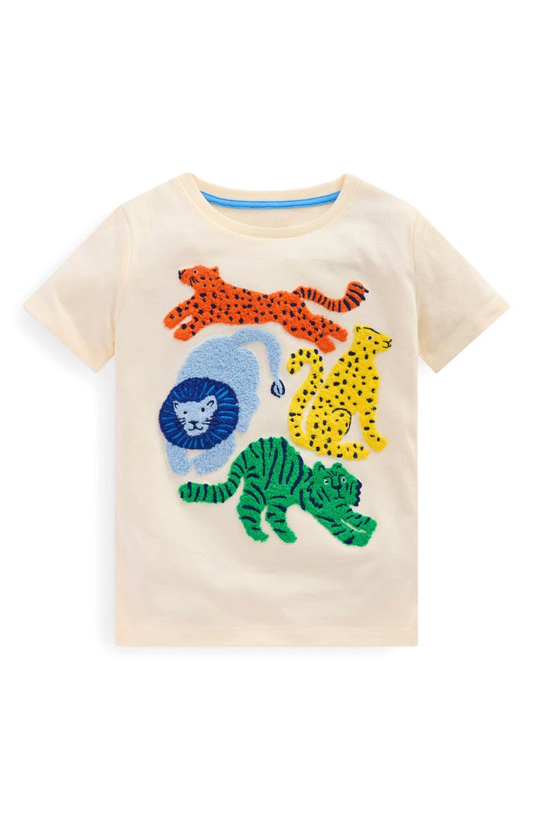 Mini Boden Kids' Animal Appliqué T-Shirt, Main, color, 