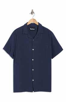 Barbour Archer Relaxed Cotton Seersucker Camp Shirt