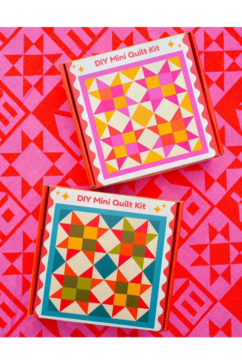 Mini Quilt Kits, Alternate, color, Turquoise