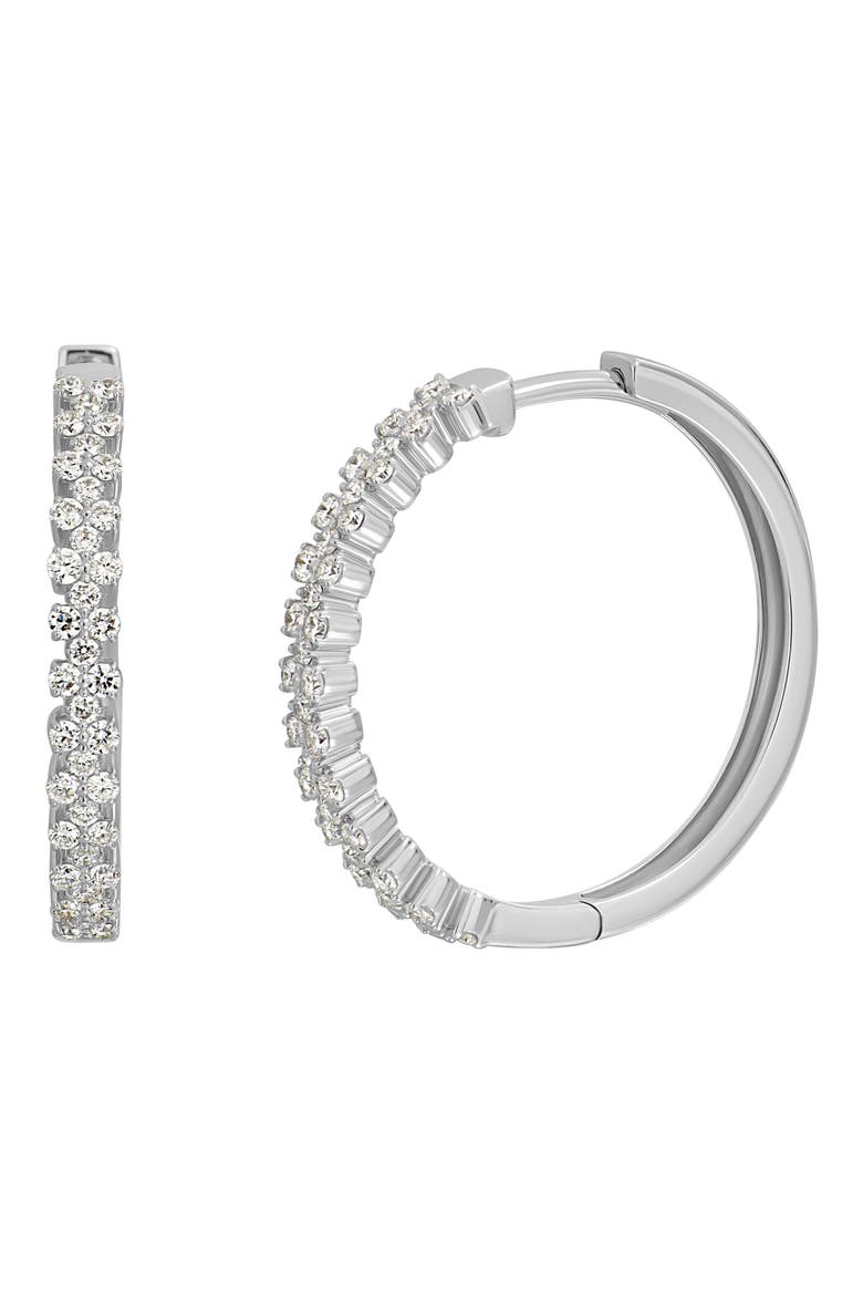 Rita Diamond Hoop Earrings (Nordstrom Exclusive), Main, color, 18K WHITE GOLD