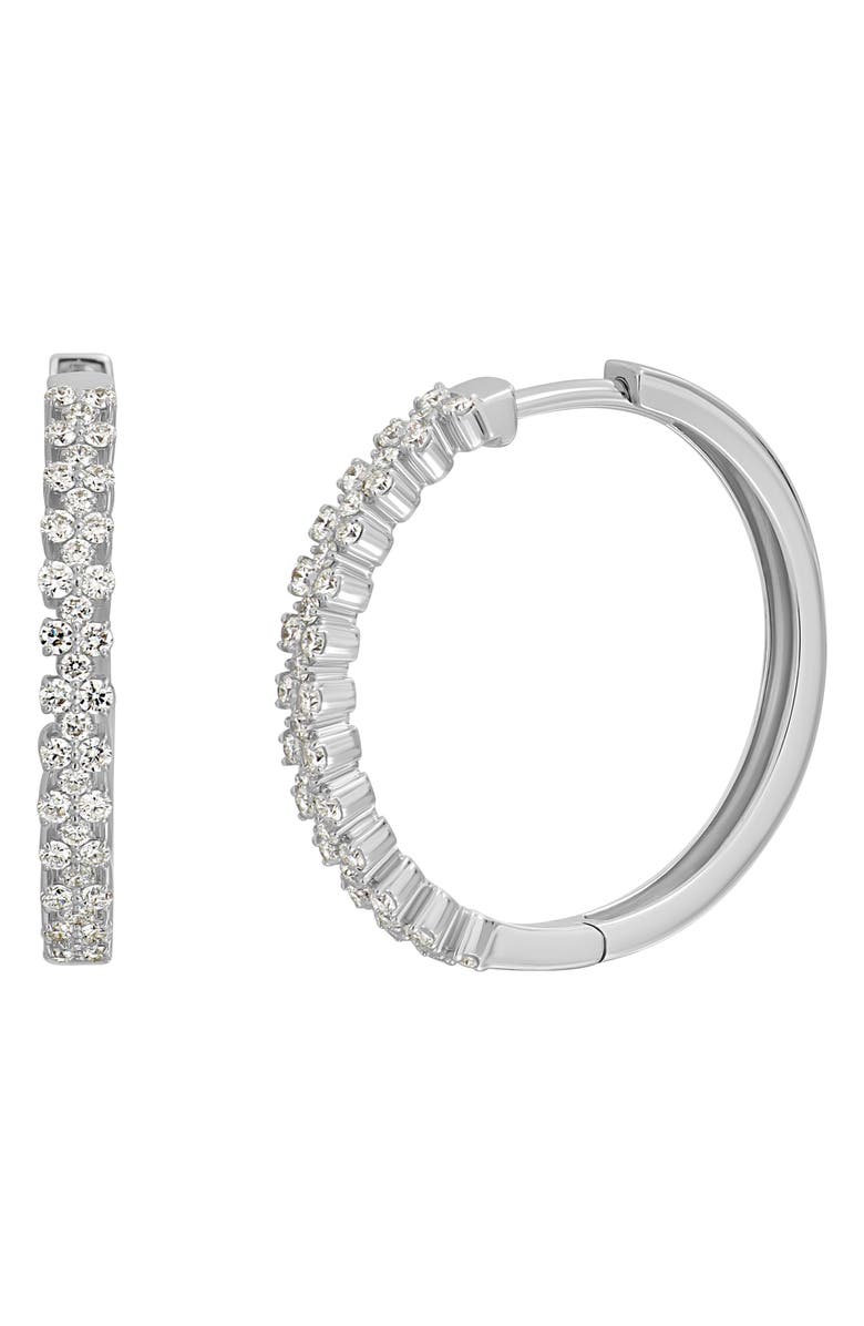 Bony Levy Rita Diamond Hoop Earrings, Main, color, 18K White Gold