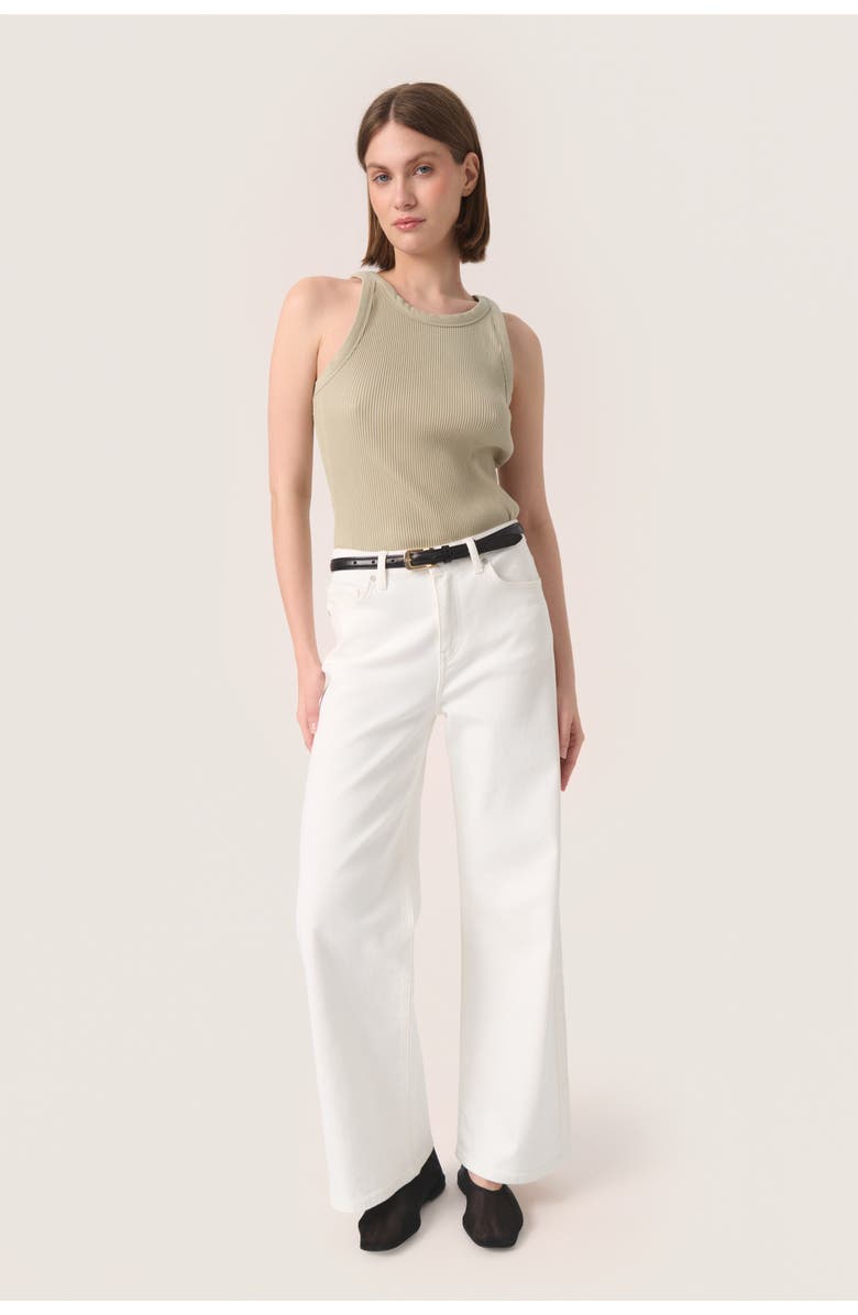 Soaked in Luxury Simone Rib Jersey Slim Fit Tank Top, Alternate, color, Spray Green