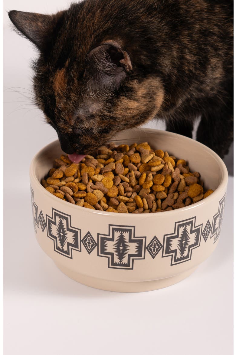 Ceramic Pet Food Bowl, Alternate, color, HARDING NATURAL