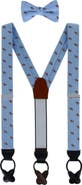 Trafalgar Down The Stretch Racehorse Linen Blend Suspenders (Braces) & Bow Tie Bundle