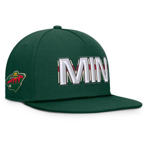 Men's Fanatics Green Minnesota Wild Authentic Pro Rink Team Code Snapback Hat