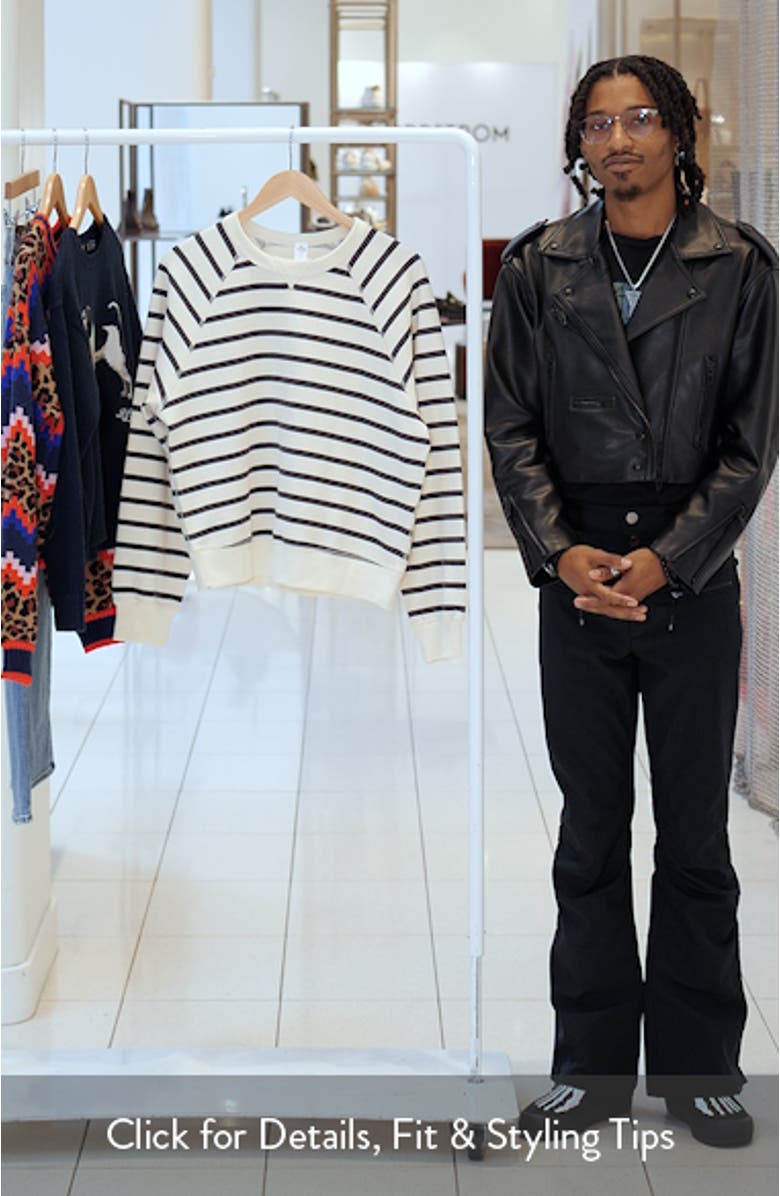 Cloud 9 Fleece Stripe Reversible Sweatshirt, sales video thumbnail