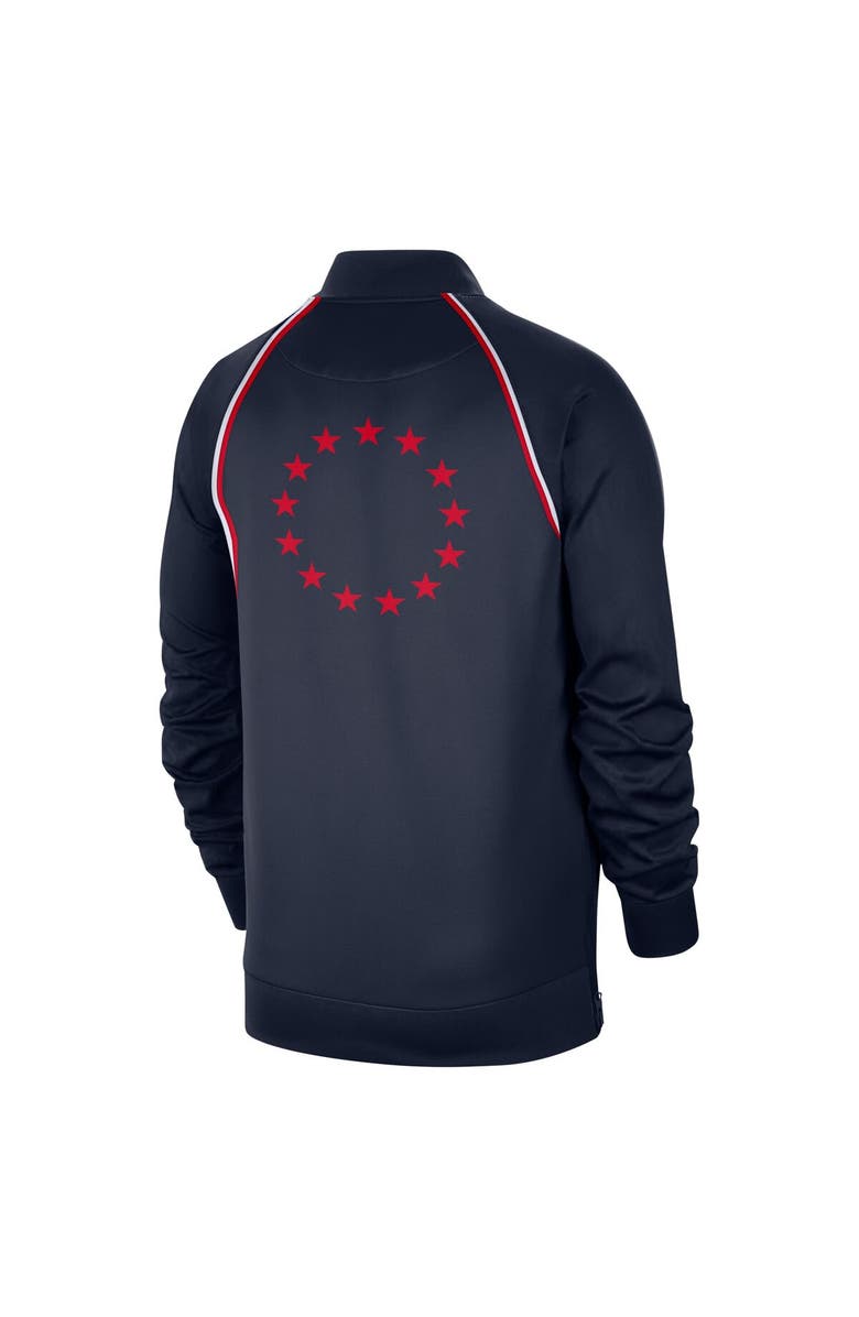 Nike Men's Nike Navy Philadelphia 76ers 2023/24 City Edition Authentic Showtime Performance Raglan Full-Zip Jacket, Alternate, color, 