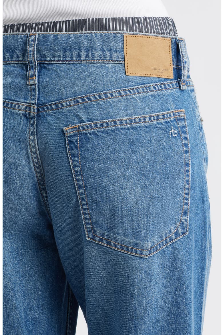 Featherweight Saige Boxer Relaxed Straight Leg Jeans, Alternate, color, MILER STRIPE