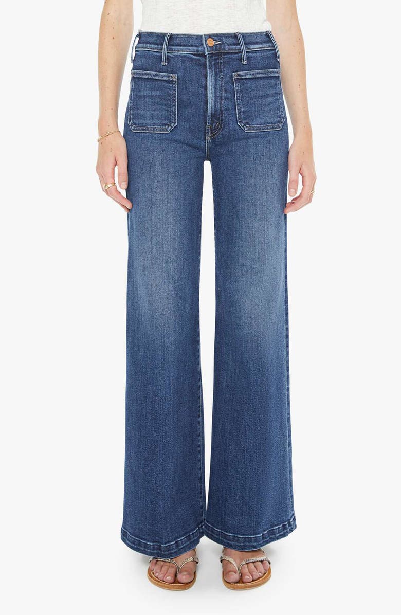 MOTHER Hustler Roller Patch Flare Leg Jeans, Main, color, One Last Shot