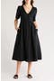 Riley Button Front Linen Midi Dress
