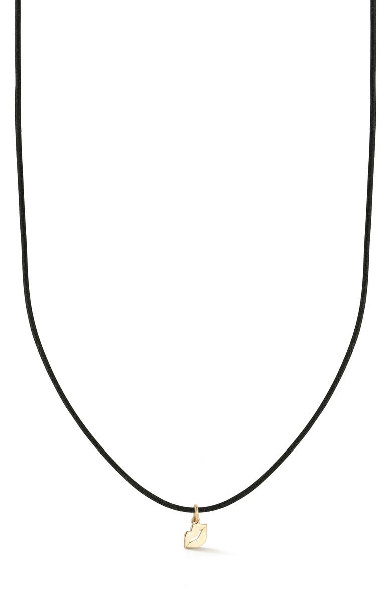 Ember Fine Jewelry 14k Gold Lip Pendant Necklace, Main, color, Gold