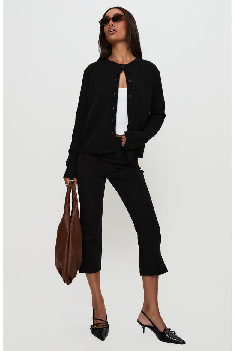 Denmark Rib Knit Cardigan, Alternate, color, BLACK