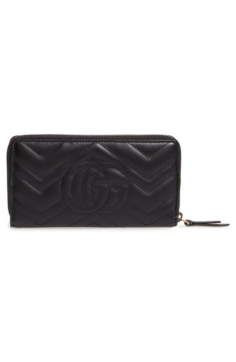 Gucci GG 2.0 Matelassé Leather Zip Around Wallet, Alternate, color, 