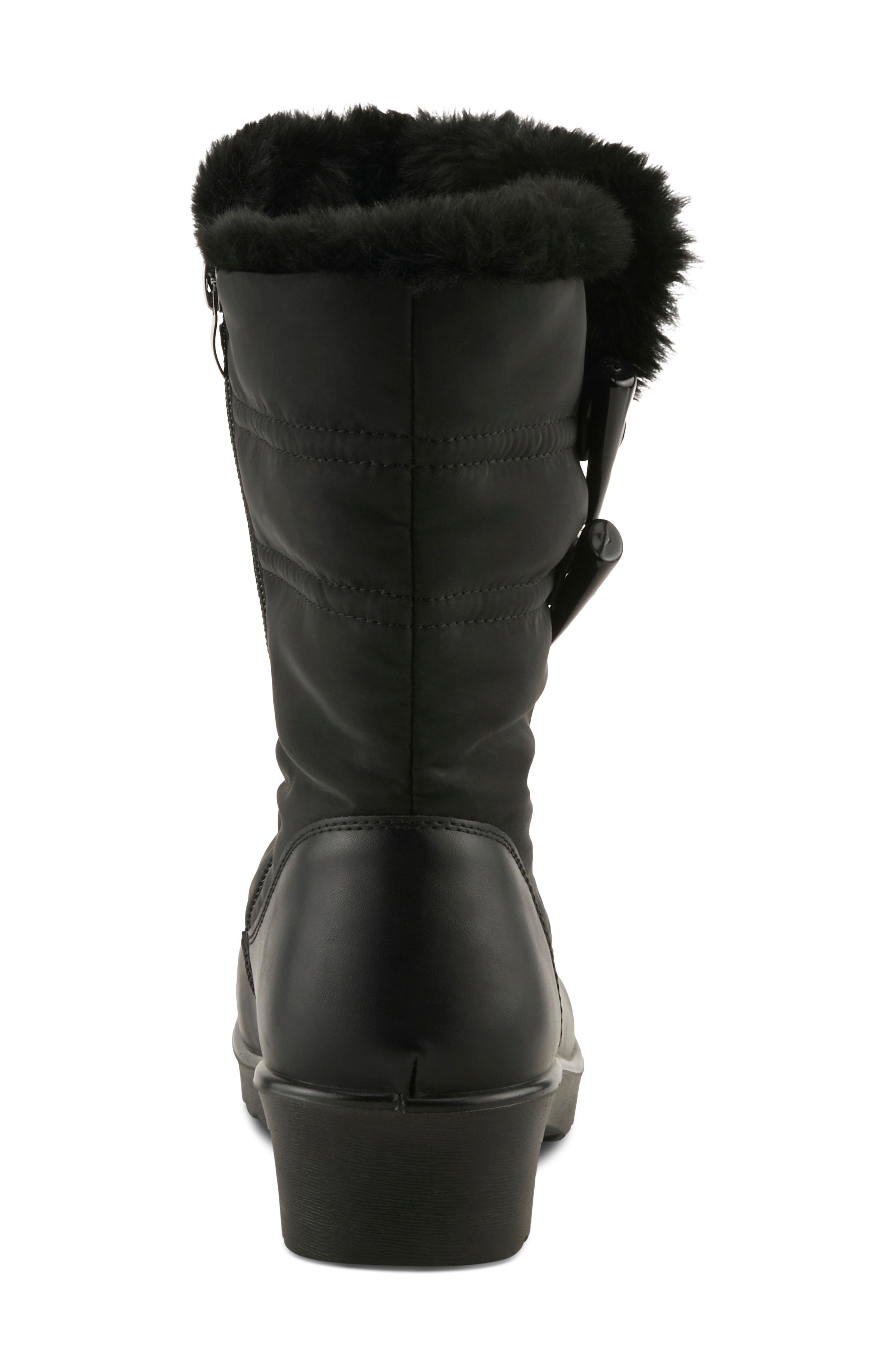 Flexus by Spring Step Tacey Waterproof Winter Boot, Alternate, color, Black