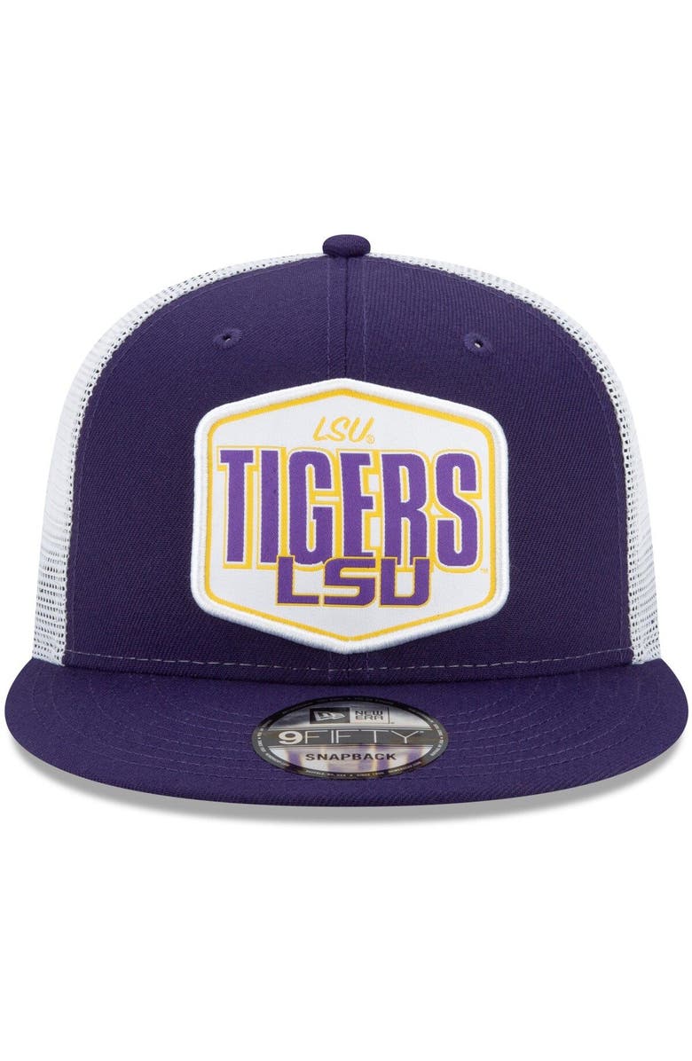 New Era Men's New Era Purple LSU Tigers Hex Patch 9FIFTY Snapback Hat, Alternate, color,