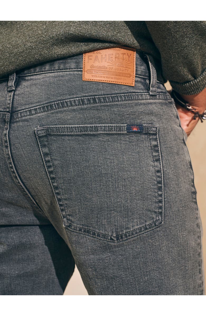 Faherty Slim Straight Leg Organic Cotton Jeans, Alternate, color, 