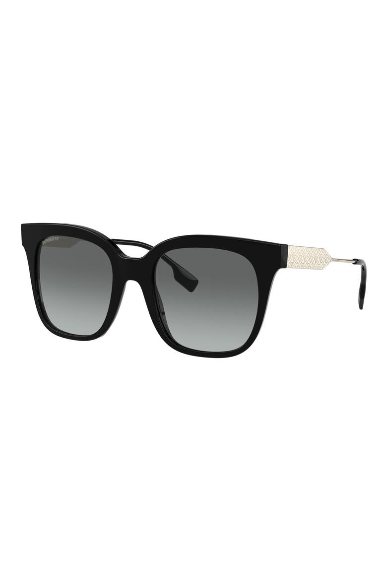52mm Gradient Square Sunglasses, Alternate, color, BLACK/ GREY GRADIENT